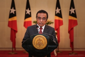 Prezidente Republika, Dr. Francisco Guterres Lu Olo dekreta estadu emerjensia iha palasiu prezidensial Dili (27/3)